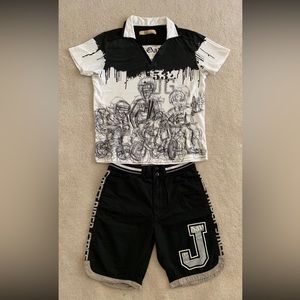 John Galliano Boys 2PC Set Top Short 12